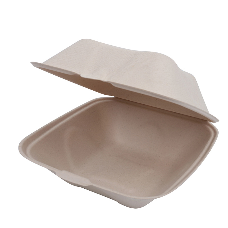 Wholesale Compostable 6 inch Sugarcane Bagasse Hamburger Box from China ...