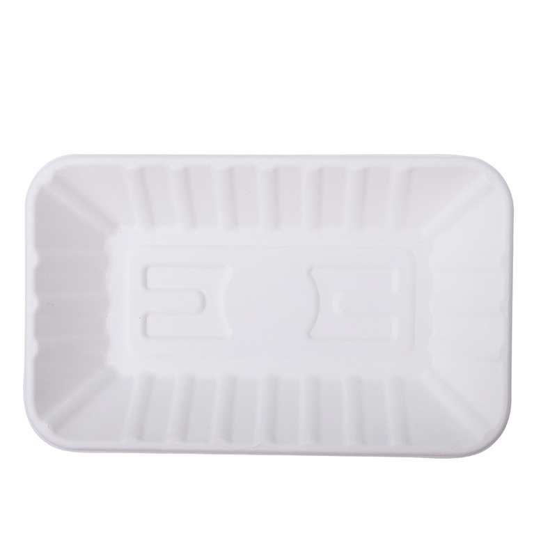 100% Compostable Bagasse Sugarcane Fiber Food Tray