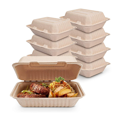 Wholesale Compostable 8 Inch Sugarcane Takeout Food Container from China  manufacturer - Sumkoka